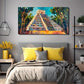 Ancient Pyramid Landscape Wall Art Canvas Office Home Room Framed 80x45cm