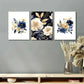 3pcs Navy Blue And Golden Vintage Metal Print Ready to Hang Art
