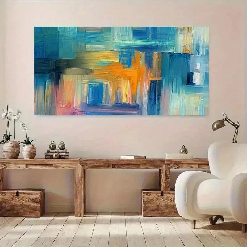 Modern Fashion Painting Geo-Met Wall Art Canvas Office Home Room Framed 120x60cm