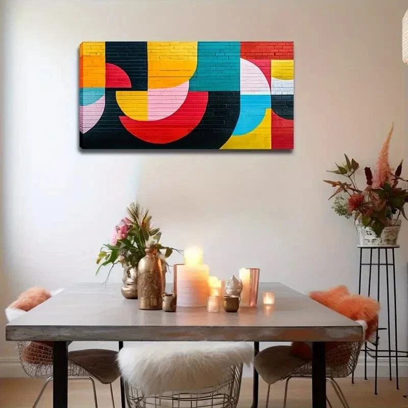 Modern Minimalist Décor Vibrant Wall Art Canvas Office Home Room Framed 120x60cm