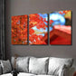 3pcs Autumn Red Maple Leaves Triptych Wall Art Set Canvas Framed 40x60cm - High Quality Print 100% Australian Made Wall Canvas Ready to Hang