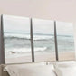 3pcs Sunrise Ocean Waves Beach Landscape Wall Art Set Canvas Framed 40x60cm - High Quality Print 100% Australian Made Wall Canvas Ready to Hang