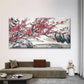 Silk Painting Plum Blossoms Wall Art Canvas Office Home Room Framed 120x60cm