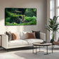 Bamboo Stream With Greenery Wall Art Canvas Office Home Room Framed 120x60cm
