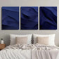 3pcs Modern Minimalist Abstract Navy Blue Decor Wall Art Set Canvas Framed 40x60cm - High Quality Print 100% Australian Made Wall Canvas Ready to Hang