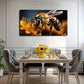 Vibrant Bee & Flower Wall Art Canvas Office Home Room Framed 120x60cm