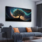 Tree of Life & Cosmic Galaxy Wall Art canvas office home room framed 120x60cm