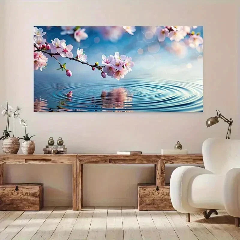 Cherry Blossoms Beauty Nature Wall Art Canvas Office Home Room Framed 120x60cm