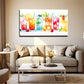 Cold Drinks In Different Colors Wall Art Canvas Office Home Room Framed 120x60cm