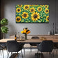 Vibrant Sunflower Wall Art Canvas Office Home Room Framed 120x60cm