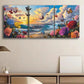 3pcs Vibrant Roses and Butterflies Beach Perfect Wall Art Set Canvas Framed 40x60cm - High Quality Print 100% Australian Made Wall Canvas Ready to Hang