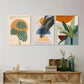 3pcs Abstract Palm Leaf Botanical Flower Metal Print Ready to Hang Art