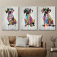 3pcs Dachshund Graffiti Animal Dog Decor Wall Art Set Canvas Framed 40x60cm - High Quality Print 100% Australian Made Wall Canvas Ready to Hang