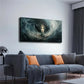 Lit Candle Swirling Dark Back Wall Art Canvas Office Home Room Framed 120x60cm