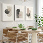 3pcs Mid Century Modern Abstract Shapes Rounds Wall Art Set Canvas Framed 40x60cm - High Quality Print 100% Australian Made Wall Canvas Ready to Hang