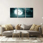 3pcs Moon Halloween Dark Style Metal Print Ready to Hang Art
