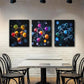 3pcs Vibrant Abstract Spheres Connected Perfect Wall Art Set Canvas Framed 40x60cm - High Quality Print 100% Australian Made Wall Canvas Ready to Hang