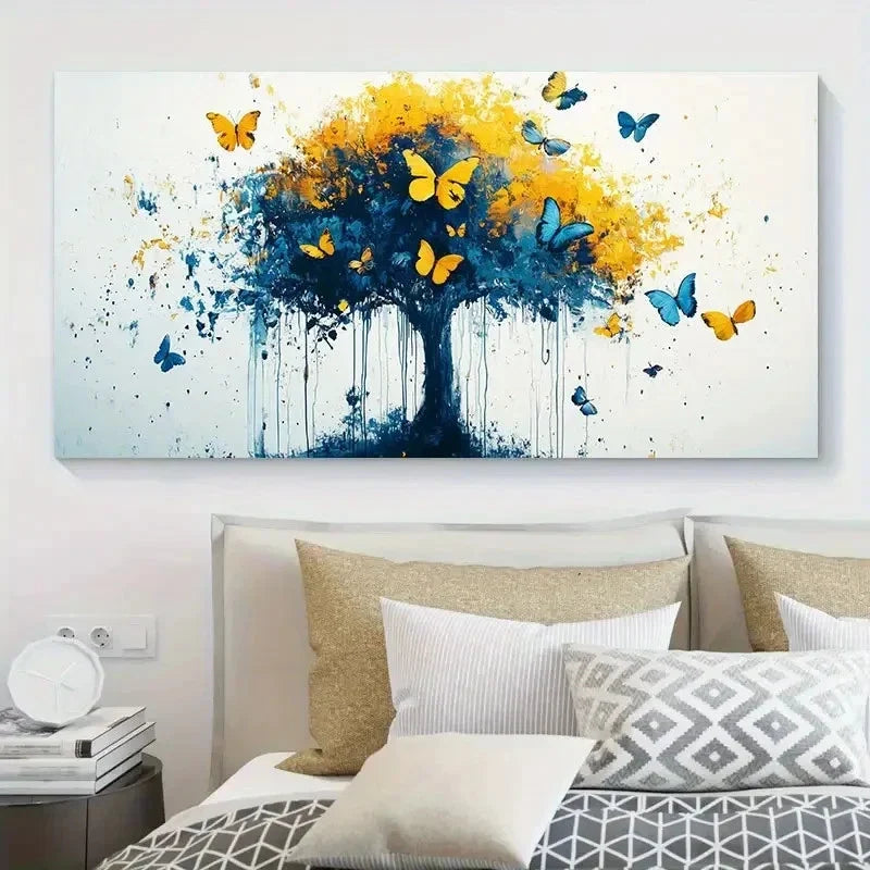 Tree Of Dreams Under The Shadow Wall Art Canvas Office Home Room Framed 120x60cm