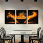 3pcs Bold and Fiery Noodle Dramatic Perfect Wall Art Set Canvas Framed 40x60cm - High Quality Print 100% Australian Made Wall Canvas Ready to Hang