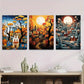 3pcs Autumn Landscape Triptych Colors Metal Print Ready to Hang Art