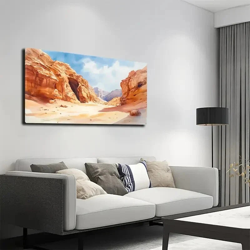 Bottom Of The Valley Is Light Wall Art Canvas Office Home Room Framed 120x60cm