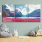 3pcs Mountain White Clouds Blue Sky Rose Theme Metal Print Ready to Hang Art