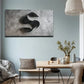 Minimalist Black & Gray Wall Art Canvas Office Home Room Framed 120x60cm