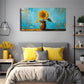 Sunflower In Clay Pot Modern Wall Art canvas office home room framed 120x60cm