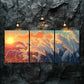 3pcs Sun Shine Nature Peaceful Calm Perfect Wall Art Set Canvas Framed 40x60cm - High Quality Print 100% Australian Made Wall Canvas Ready to Hang