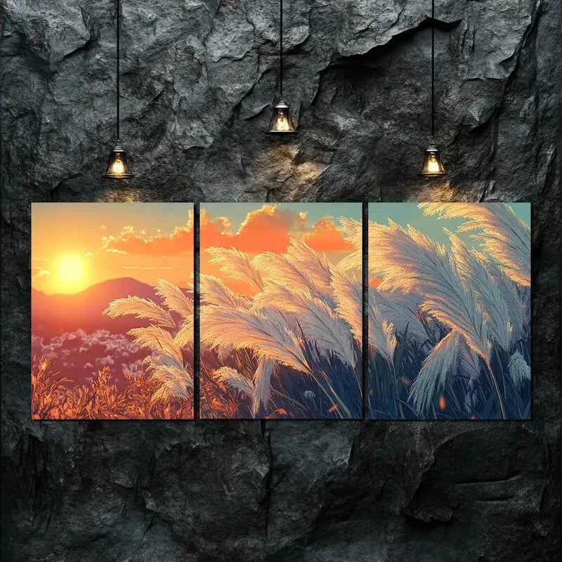 3pcs Sun Shine Nature Peaceful Calm Perfect Wall Art Set Canvas Framed 40x60cm - High Quality Print 100% Australian Made Wall Canvas Ready to Hang
