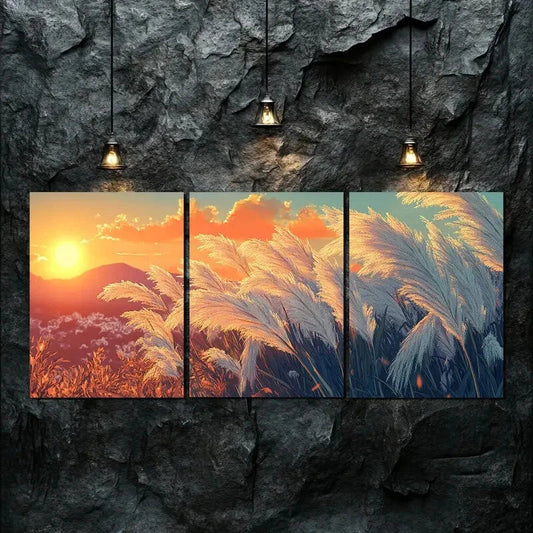 3pcs Sun Shine Nature Peaceful Calm Perfect Wall Art Set Canvas Framed 40x60cm - High Quality Print 100% Australian Made Wall Canvas Ready to Hang