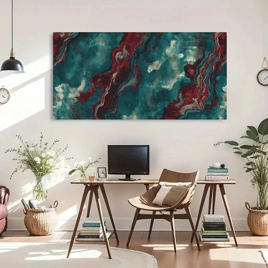 Dark Tones And Abstract Streaks Wall Art Canvas Office Home Room Framed 120x60cm