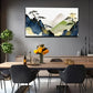 Textured Mountain Scene Wall Art Canvas Office Home Room Framed 80x45cm