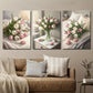 3pcs Tulip Flower Bouquet Botanical Flower Wall Art Set Canvas Framed 40x60cm - High Quality Print 100% Australian Made Wall Canvas Ready to Hang