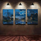 3pcs Dark Clouds Sky River Farmhouse Metal Print Ready to Hang Art