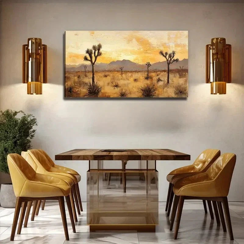 Modern Bohemian Style Tree Wall Art Canvas Office Home Room Framed 80x45cm
