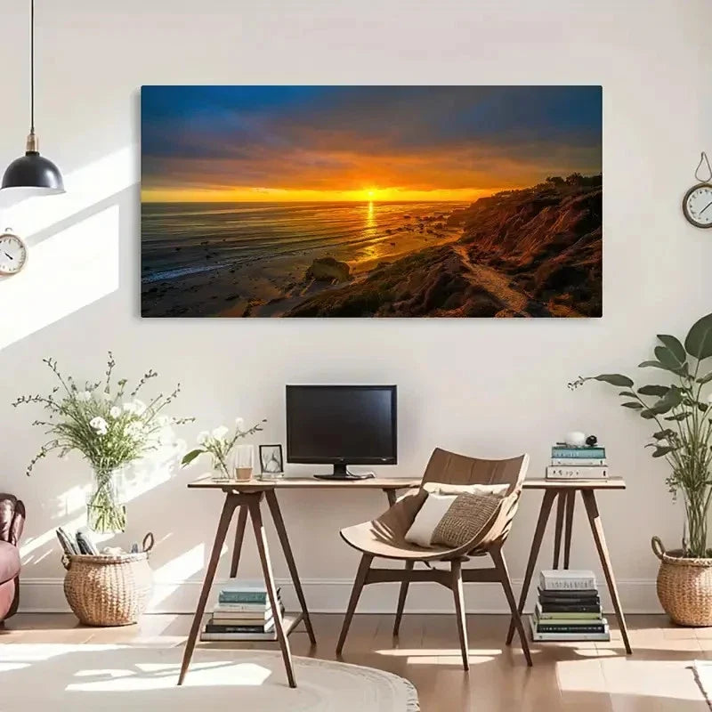 El Matador Beach Scenery Wall Art Canvas Office Home Room Framed 120x60cm