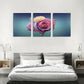 3pcs Colored Roses Beautiful Elegant Metal Print Ready to Hang Art