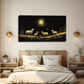 Slender Grass Stems Minimalist Wall Art Canvas Office Home Room Framed 80x45cm