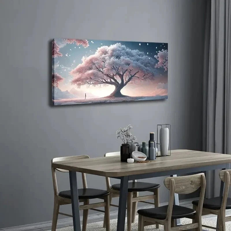 Majestic Cherry Blossom Tree Wall Art Canvas Office Home Room Framed 120x60cm