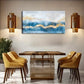 Blue Abstract Ocean Mountain Wall Art Canvas Office Home Room Framed 120x60cm