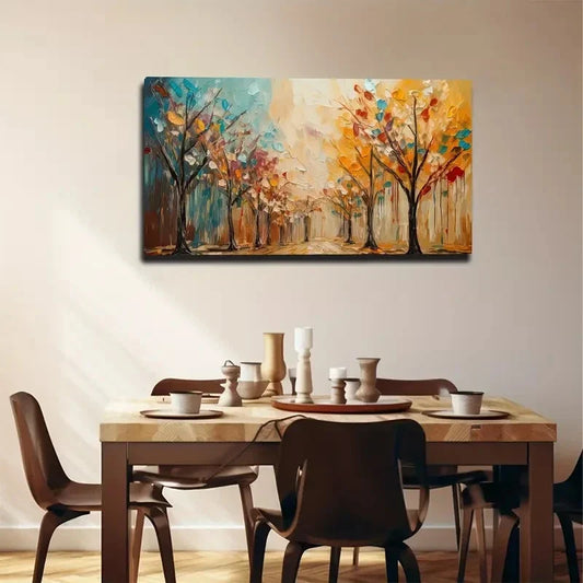 Street And Trees Wall Art Canvas Office Home Room Framed 80x45cm