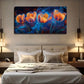 Vibrant Orange Tulips Bloom Wall Art Canvas Office Home Room Framed 120x60cm