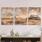 3pcs Vintage Countryside Landscape with Barn Metal Print Ready to Hang Art