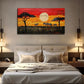 African Savannah Sunset Wall Art Canvas Office Home Room Framed 120x60cm