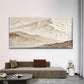 Minimalist Beige Mountain Wall Art Canvas Office Home Room Framed 120x60cm