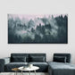 Misty Forest Trees Wall Art Canvas Office Home Room Framed 80x45cm