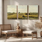 3pcs Vintage Landscape Paintings Antique Metal Print Ready to Hang Art
