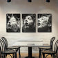 3pcs Water Splash Face White Abstract Perfect Wall Art Set Canvas Framed 40x60cm - High Quality Print 100% Australian Made Wall Canvas Ready to Hang