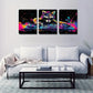 3pcs Animal Kingdom, Wonderful Music in Trendy Wall Art Set Canvas Framed 40x60cm - High Quality Print 100% Australian Made Wall Canvas Ready to Hang